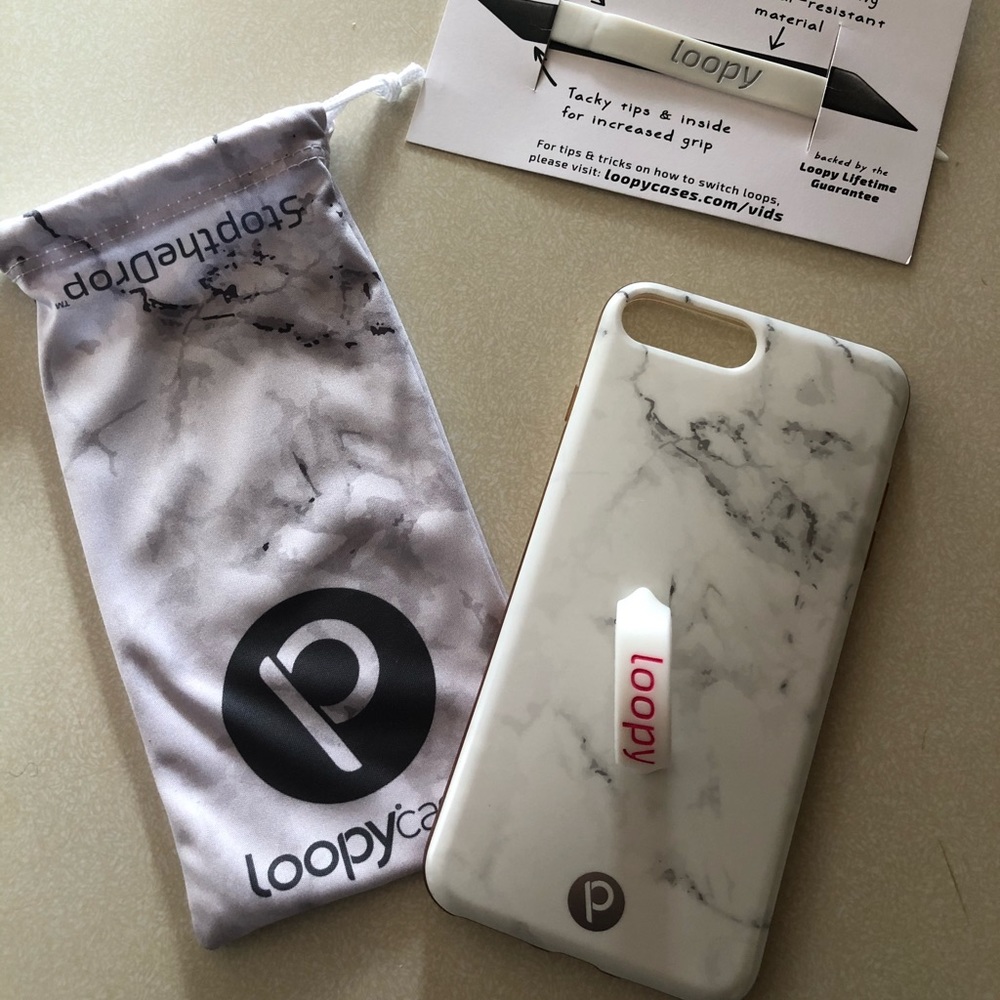 Loopy Original- iPhone 7/8 PLUS - White Marble